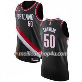 Maillot Basket Homme Portland Trail Blazers Caleb Swanigan 50 Nike 2017-18 Noir Swingman